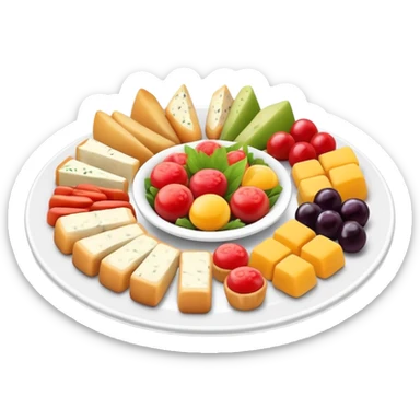 a platter of Hors d’oeuvres sticker