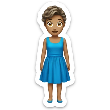 blue dress sticker