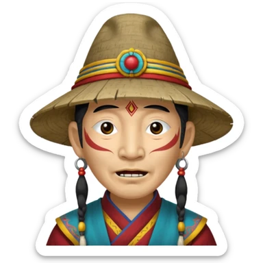 Farm villain Tibetan throat singer  sticker