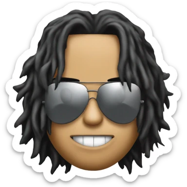 Slash from Guns'N'Roses face sticker