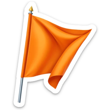 Double triangular orenge Flag sticker