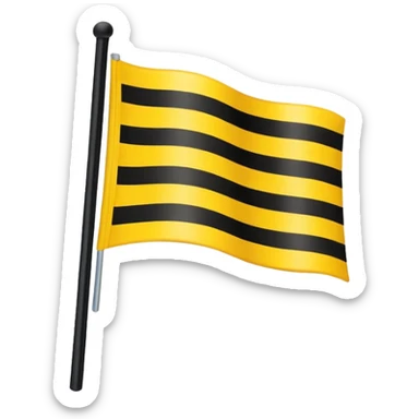 Create 2 yellow lined and 1 black lined flag emoji and put black line between yellow lines sticker