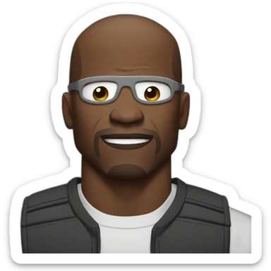 Terry crews with eyes closed sticker