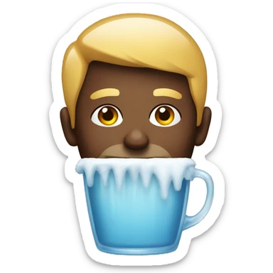 thirsty and cold emoji sticker
