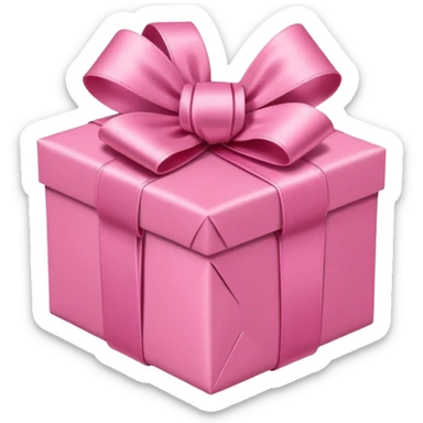 Pink gift emoji sticker
