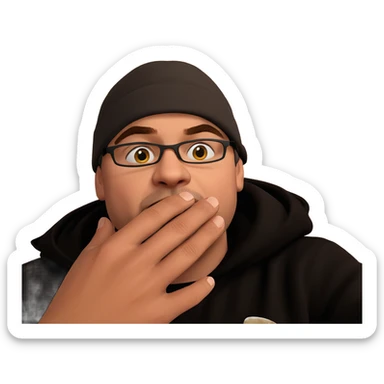 stylish boy in accessories sticker