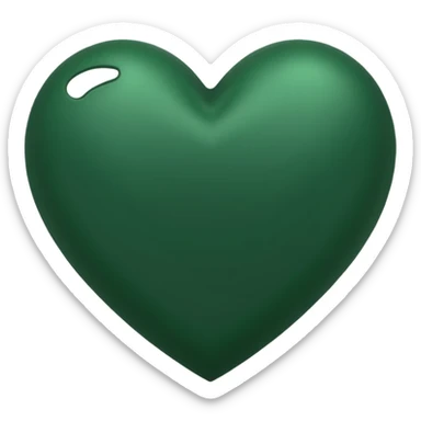 green heart darkish 1 no extra hearts sticker