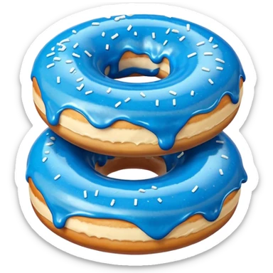 Blue donuts sticker
