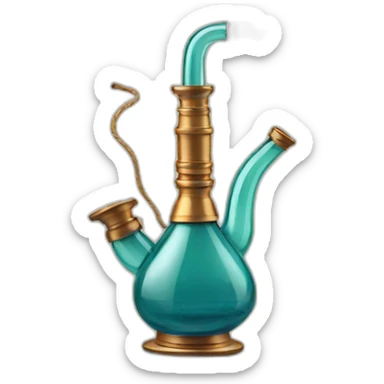 Middle Eastern smoking hookah sticker