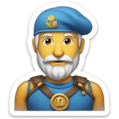 Un géant avec un nain sticker