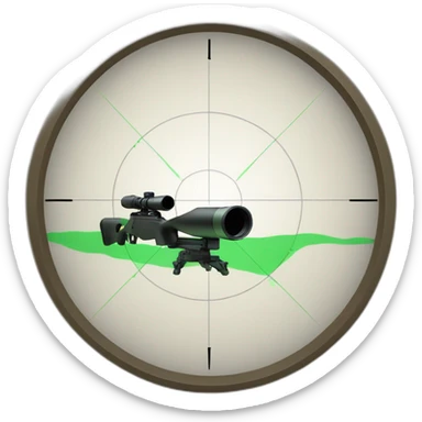 sniper's scope targeting a google search result sticker