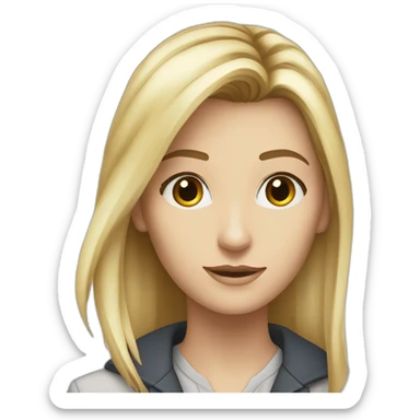 Caucasian-Blonde-Girl-Companion-to-DoctorWho-David-Tennant sticker