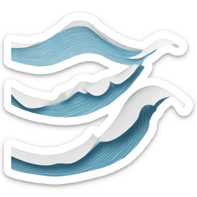 paper in the shape of a wave sticker