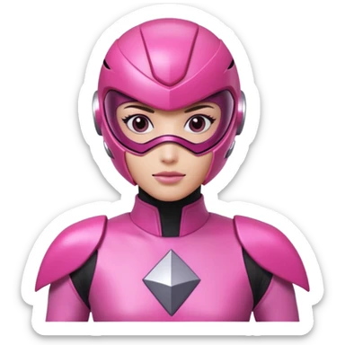 Pink power ranger sticker