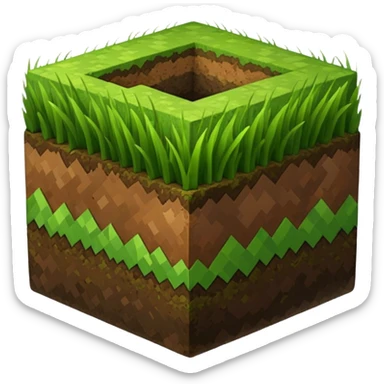 minecraft grass dirt block, no face sticker