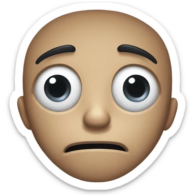 face with a tired horror on it sticker