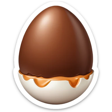 Creamy chocolate coloured Kinder surprise  sticker