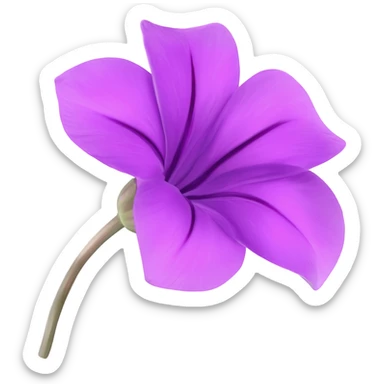 Purple flower real sticker