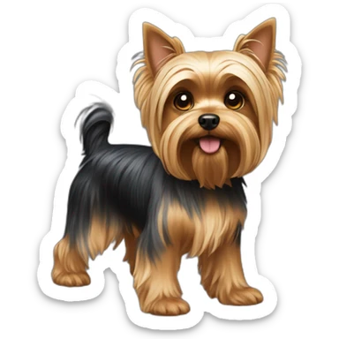 dog yorkshire terrier full body sticker