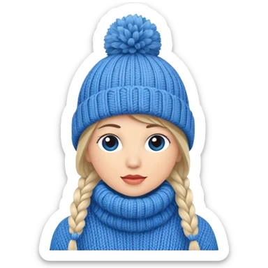 winter knit hat sticker