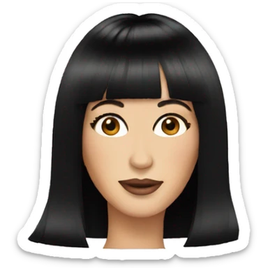 Cher with bangs sticker