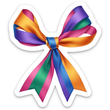 Ribbon of same design in all colors sticker