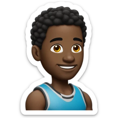 michael jordan con cabello amarillo junagndo pool pixar sticker