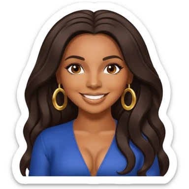 Ashanti, R&B Singer with long dark brown hair sticker
