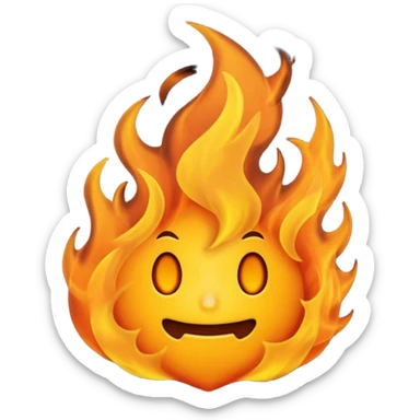 smoky black fire sticker