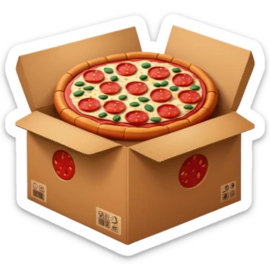 box of pepperoni sticker