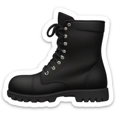 Black combat boots sticker