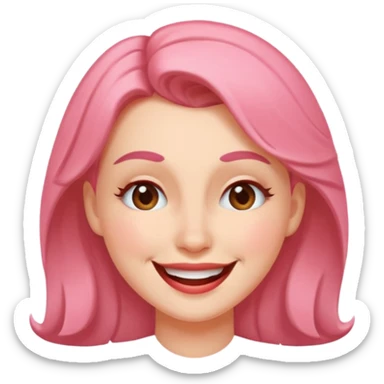 Woman winking sticker