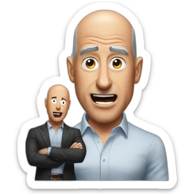 jeff bezos yelling at employee sticker