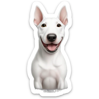 grey var with a bullterrier beside sticker