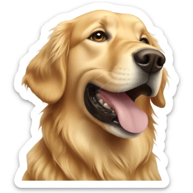 golden retriever sticker