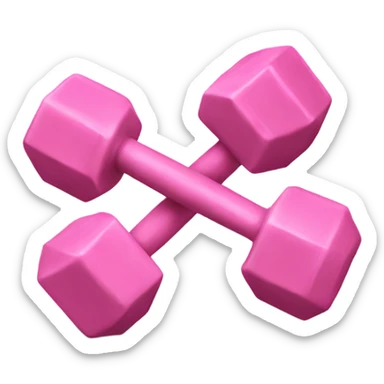 Small pink weights sticker