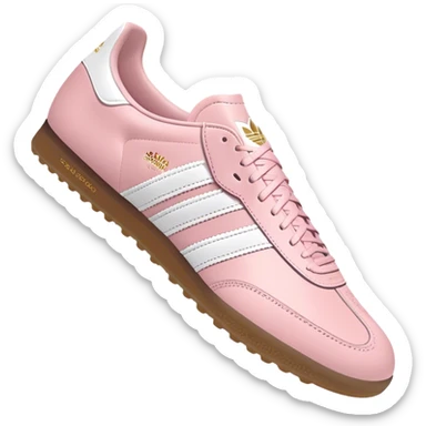 Light pink and white adidas samba sticker