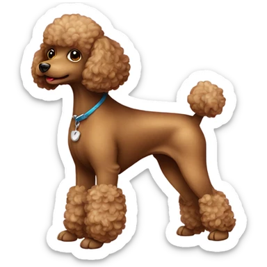 Toy poodle brown sticker