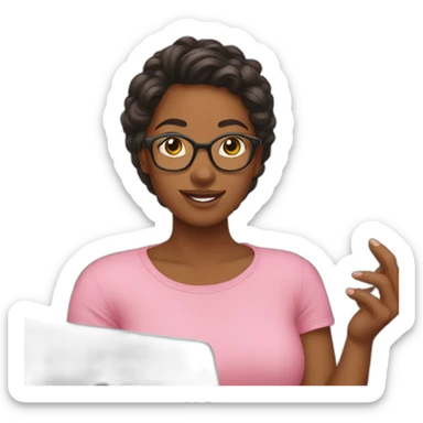 Daughter taking moms photo  sticker