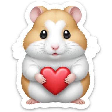 Hamster qui fait un cœur coréen sticker