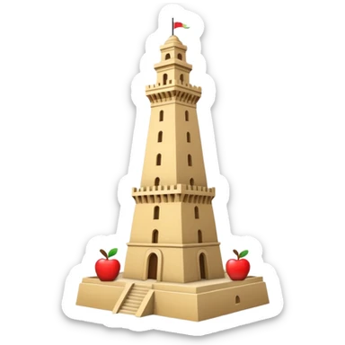 Make the Alexandria tower in egypt emoji with apple emojies style sticker