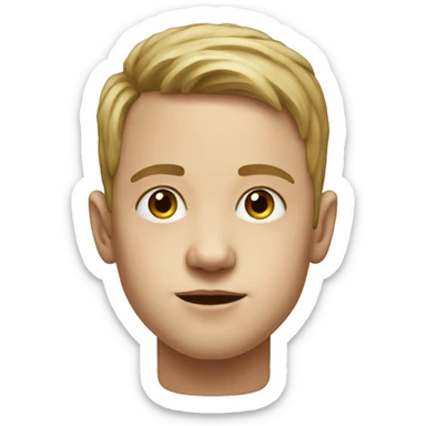 realistic portrait of boy sticker