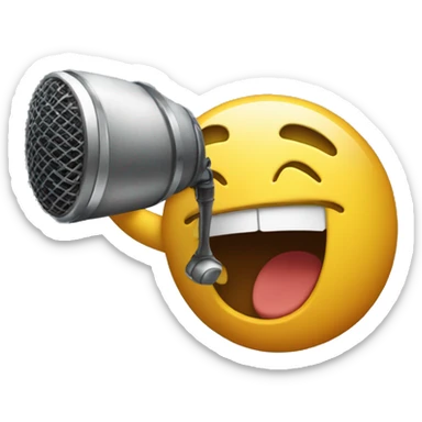 punch with a microphon sticker