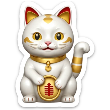 No! A lucky cat! sticker