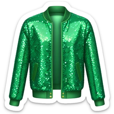green sparkling jacket sticker