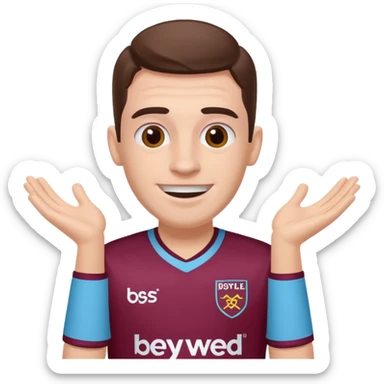 West Ham fan happy with BOYLE on their jersey sticker