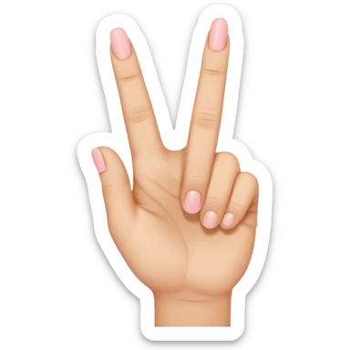 hand emoji with index and thumb showing a letter "L" while the middle finger, ring finger, and pinky finger is closed showing a "B" sticker