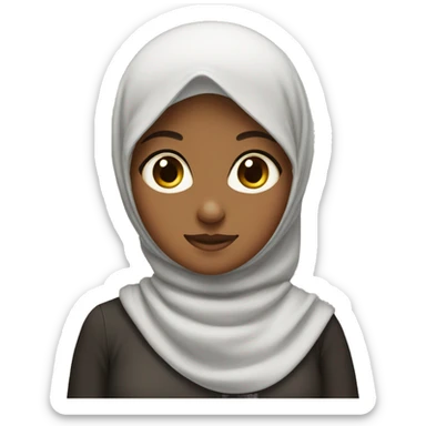 a girl with hijab thats brown sticker