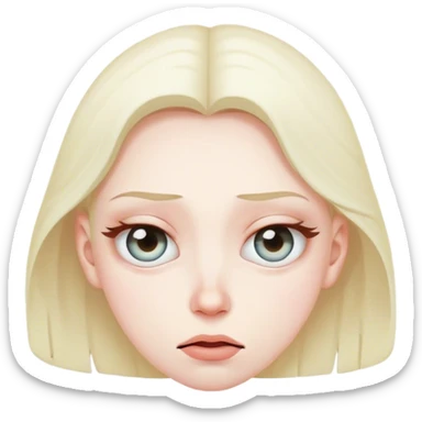 Sighing and rolling eyes  sticker