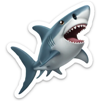 Shark with fart cloud sticker